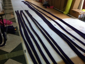 Here are some completed black railing strips. You can still make and donate them by July 31st!
